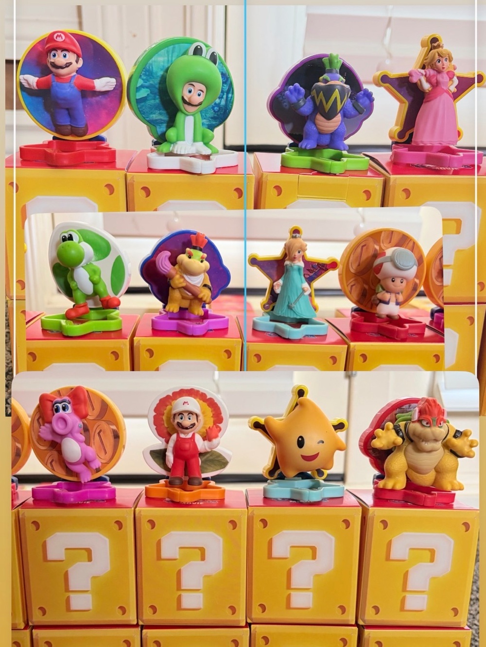 Super Mario galaxy movie toys collection from McDonald’s all 12 toys